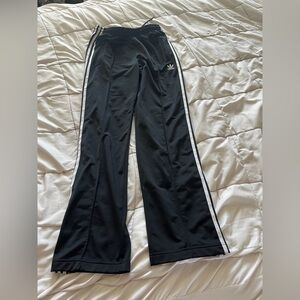 Black adidas wide leg joggers